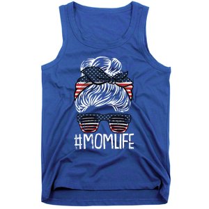 Mom Life 4th Of July American Flag Patriotic Mama Mother Gift Tank Top