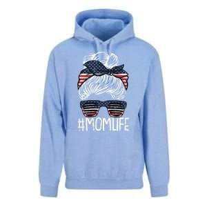 Mom Life 4th Of July American Flag Patriotic Mama Mother Gift Unisex Surf Hoodie