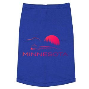 Minnesota Loon And Trees In Moonlight Gift Doggie Tank