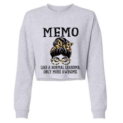 Memo Like A Normal Grandma Only More Awesome Mothers Day Great Gift Cropped Pullover Crew