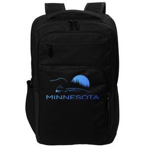 Minnesota Loon And Trees In Moonlight Gift Impact Tech Backpack