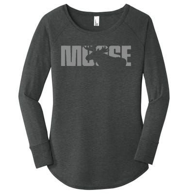 Moose Lover Apparel Moose Women's Perfect Tri Tunic Long Sleeve Shirt