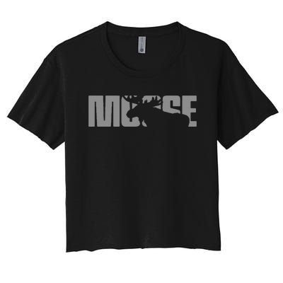 Moose Lover Apparel Moose Women's Crop Top Tee