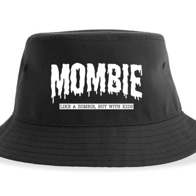 Mombie Like A Zombie But With Kids Funny Halloween Mom Sustainable Bucket Hat