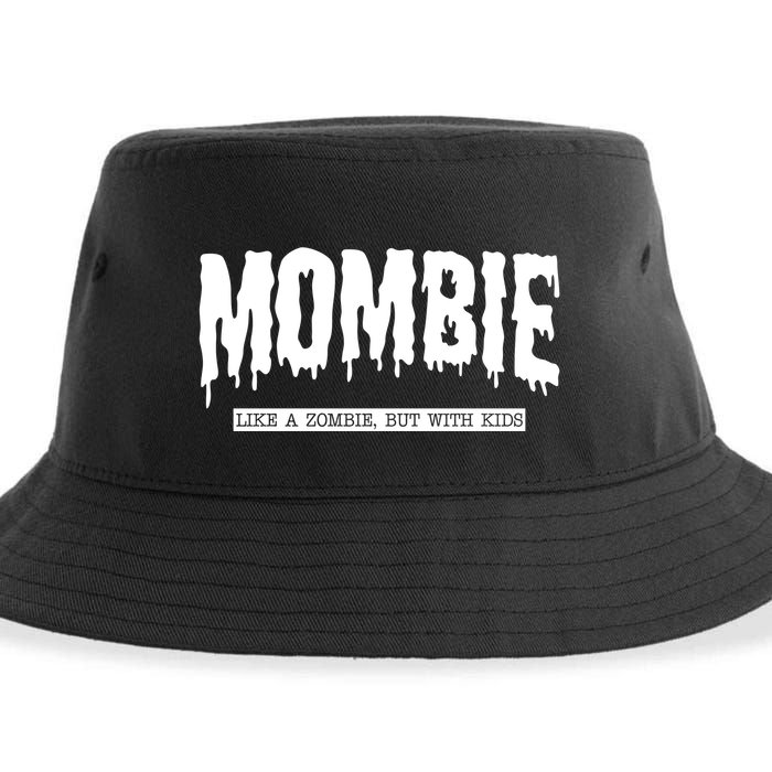Mombie Like A Zombie But With Kids Funny Halloween Mom Sustainable Bucket Hat