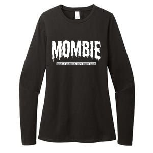 Mombie Like A Zombie But With Kids Funny Halloween Mom Womens CVC Long Sleeve Shirt