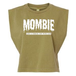 Mombie Like A Zombie But With Kids Funny Halloween Mom Garment-Dyed Women's Muscle Tee