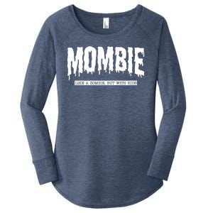 Mombie Like A Zombie But With Kids Funny Halloween Mom Women's Perfect Tri Tunic Long Sleeve Shirt