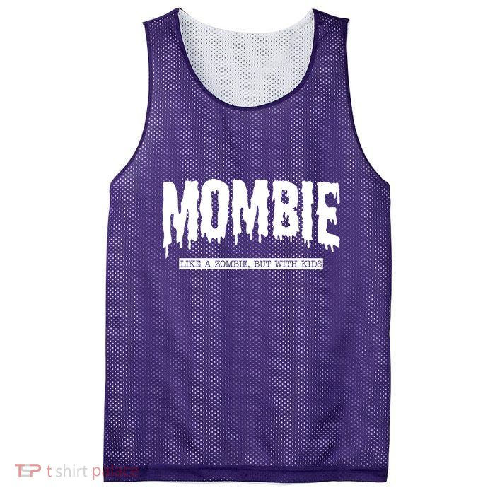 Mombie Like A Zombie But With Kids Funny Halloween Mom Mesh Reversible Basketball Jersey Tank