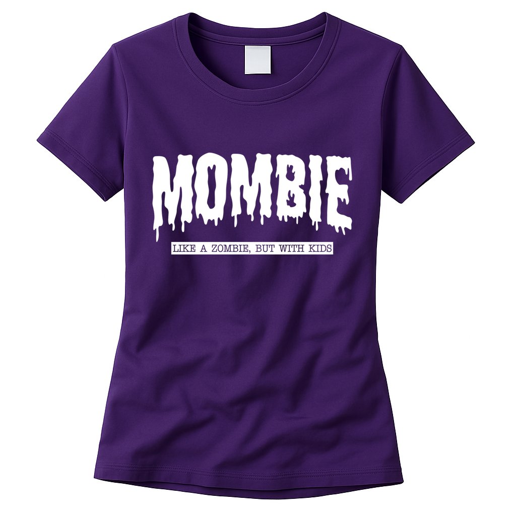 Mombie Like A Zombie But With Kids Funny Halloween Mom Womens T-Shirt