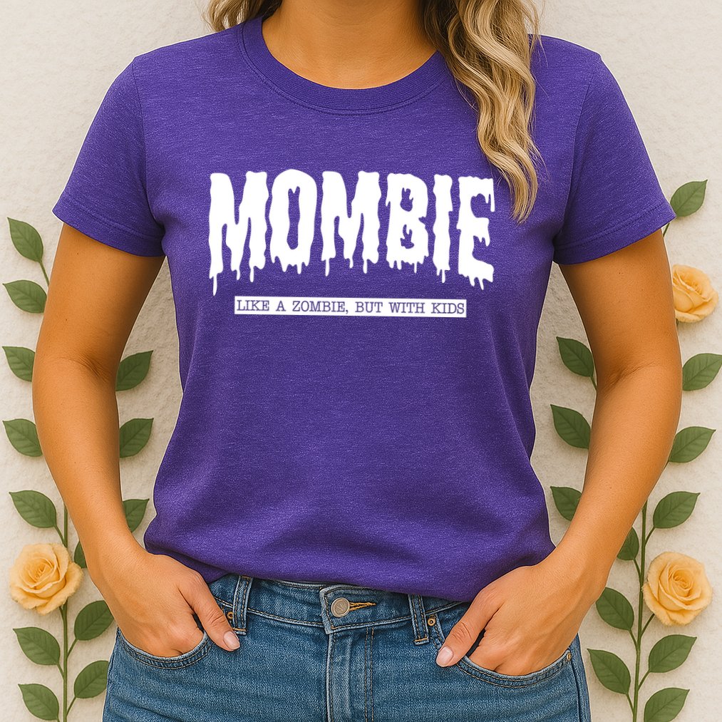 Mombie Like A Zombie But With Kids Funny Halloween Mom Womens T-Shirt