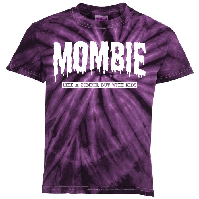 Mombie Like A Zombie But With Kids Funny Halloween Mom Kids Tie-Dye T-Shirt