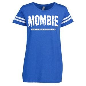 Mombie Like A Zombie But With Kids Funny Halloween Mom Enza Ladies Jersey Football T-Shirt