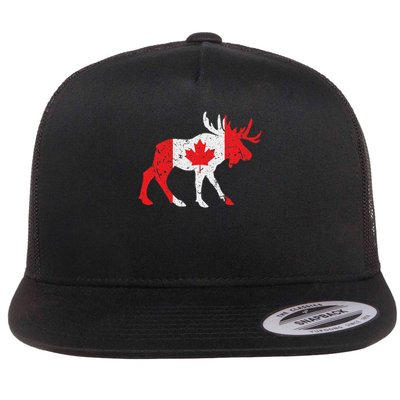 Maple Leaf Animal Canadian Flag Canada Flat Bill Trucker Hat