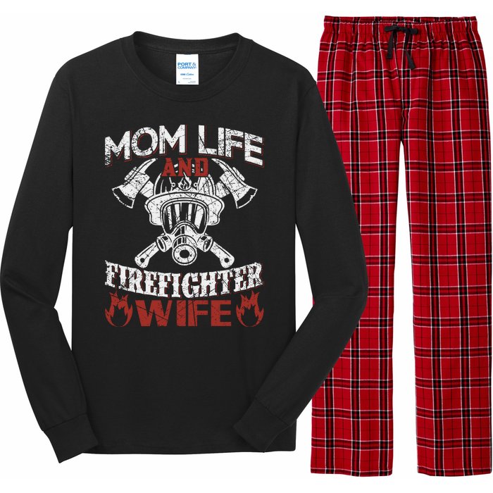 Mom Life And Firefighter Wife Long Sleeve Pajama Set