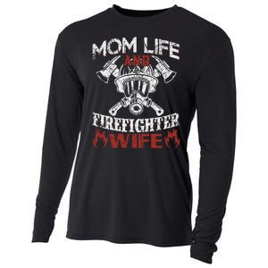 Mom Life And Firefighter Wife Cooling Performance Long Sleeve Crew