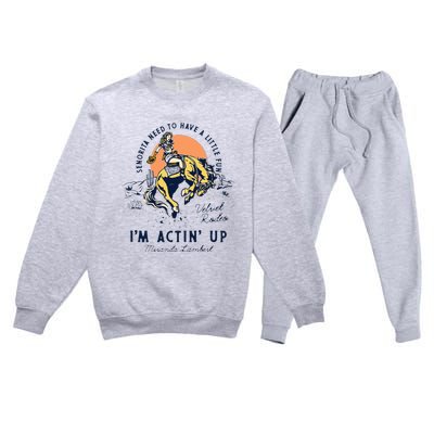 Miranda Lambert Actin Up Premium Crewneck Sweatsuit Set