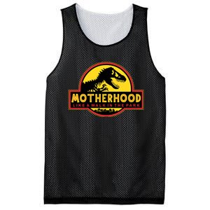 Motherhood Like A Walk In The Park Funny Mother's Mesh Reversible Basketball Jersey Tank