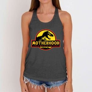 Motherhood Like A Walk In The Park Funny Mother's Women's Knotted Racerback Tank