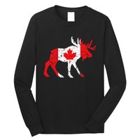 Maple Leaf Animal Canadian Flag Canada Long Sleeve Shirt