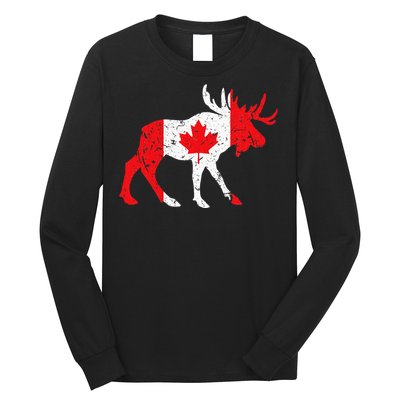 Maple Leaf Animal Canadian Flag Canada Long Sleeve Shirt