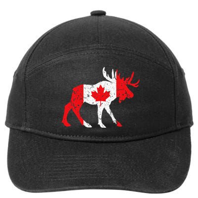 Maple Leaf Animal Canadian Flag Canada 7-Panel Snapback Hat