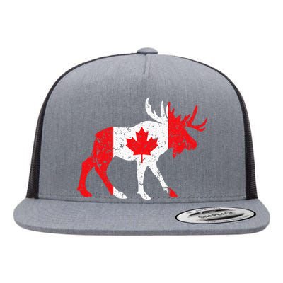 Maple Leaf Animal Canadian Flag Canada Flat Bill Trucker Hat