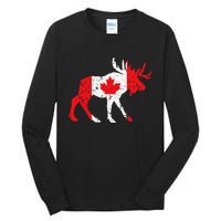 Maple Leaf Animal Canadian Flag Canada Tall Long Sleeve T-Shirt