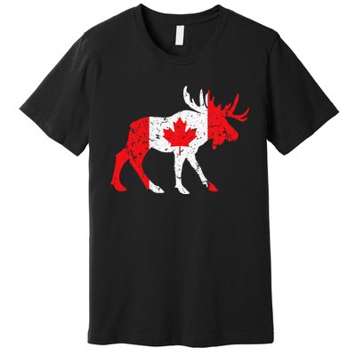 Maple Leaf Animal Canadian Flag Canada Premium T-Shirt