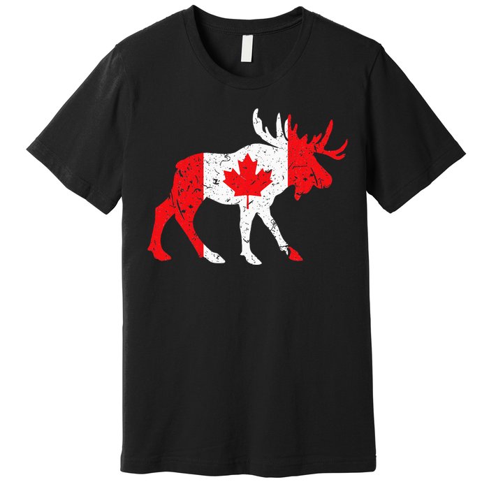 Maple Leaf Animal Canadian Flag Canada Premium T-Shirt