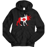 Maple Leaf Animal Canadian Flag Canada Tie Dye Hoodie