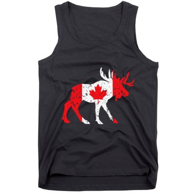 Maple Leaf Animal Canadian Flag Canada Tank Top