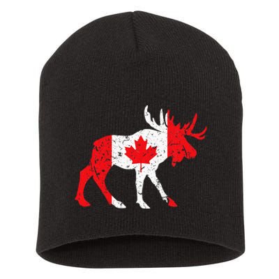 Maple Leaf Animal Canadian Flag Canada Short Acrylic Beanie