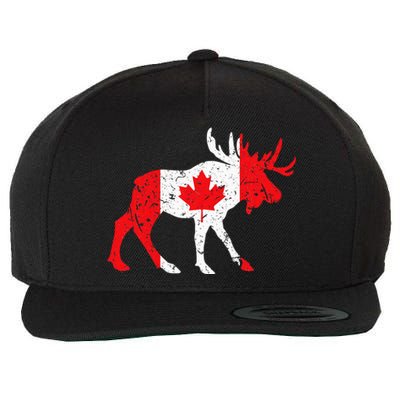 Maple Leaf Animal Canadian Flag Canada Wool Snapback Cap