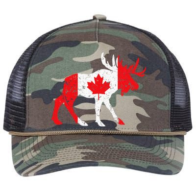 Maple Leaf Animal Canadian Flag Canada Retro Rope Trucker Hat Cap