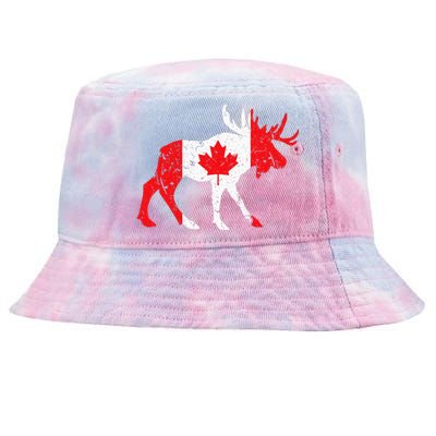 Maple Leaf Animal Canadian Flag Canada Tie-Dyed Bucket Hat