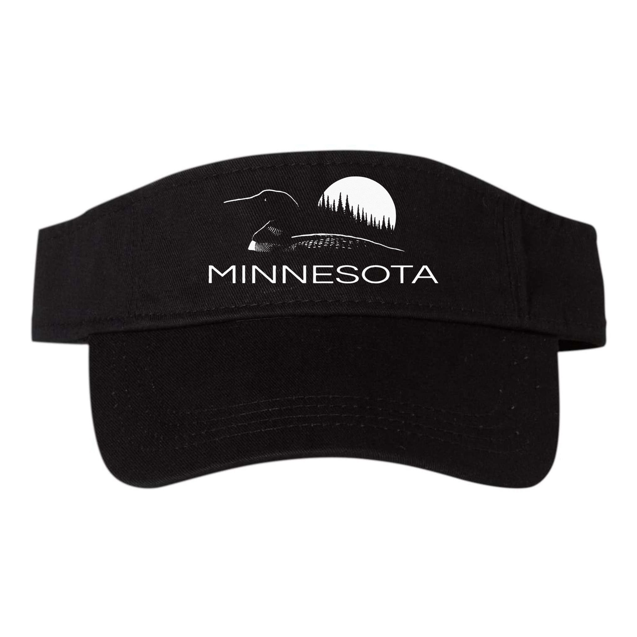 Minnesota Loon And Trees In Moonlight Visor