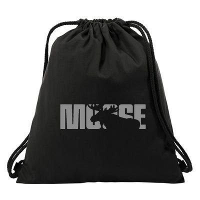 Moose Lover Apparel Moose Drawstring Bag