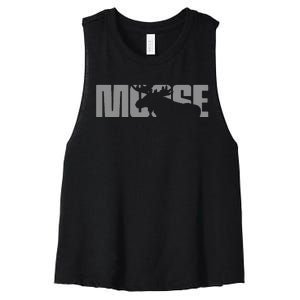 Moose Lover Apparel Moose Women's Racerback Cropped Tank