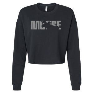 Moose Lover Apparel Moose Cropped Pullover Crew