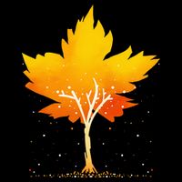 Maple Leaf Autumn Tree Orange Fall Leaves Season Wool Snapback Cap