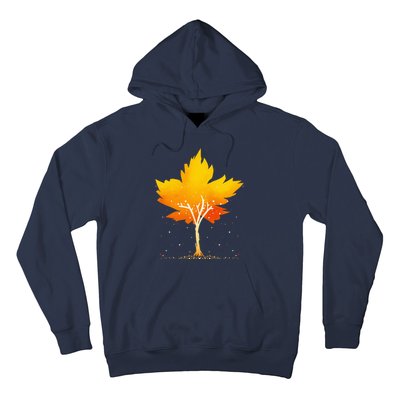 Maple Leaf Autumn Tree Orange Fall Leaves Season Hoodie