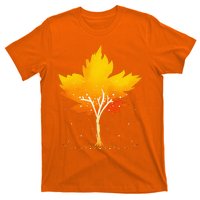 Maple Leaf Autumn Tree Orange Fall Leaves Season T-Shirt