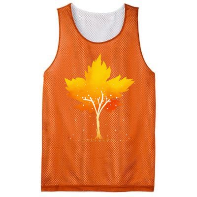 Maple Leaf Autumn Tree Orange Fall Leaves Season Mesh Reversible Basketball Jersey Tank