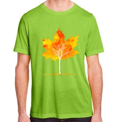 Maple Leaf Autumn Tree Orange Fall Leaves Season Adult ChromaSoft Performance T-Shirt