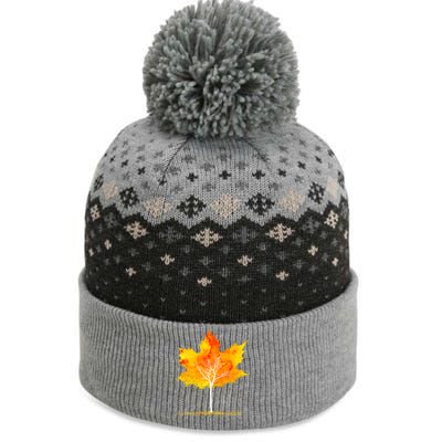 Maple Leaf Autumn Tree Orange Fall Leaves Season The Baniff Cuffed Pom Beanie