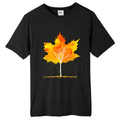 Maple Leaf Autumn Tree Orange Fall Leaves Season Tall Fusion ChromaSoft Performance T-Shirt