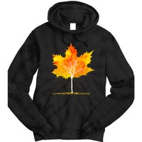 Maple Leaf Autumn Tree Orange Fall Leaves Season Tie Dye Hoodie