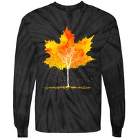 Maple Leaf Autumn Tree Orange Fall Leaves Season Tie-Dye Long Sleeve Shirt