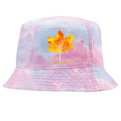 Maple Leaf Autumn Tree Orange Fall Leaves Season Tie-Dyed Bucket Hat